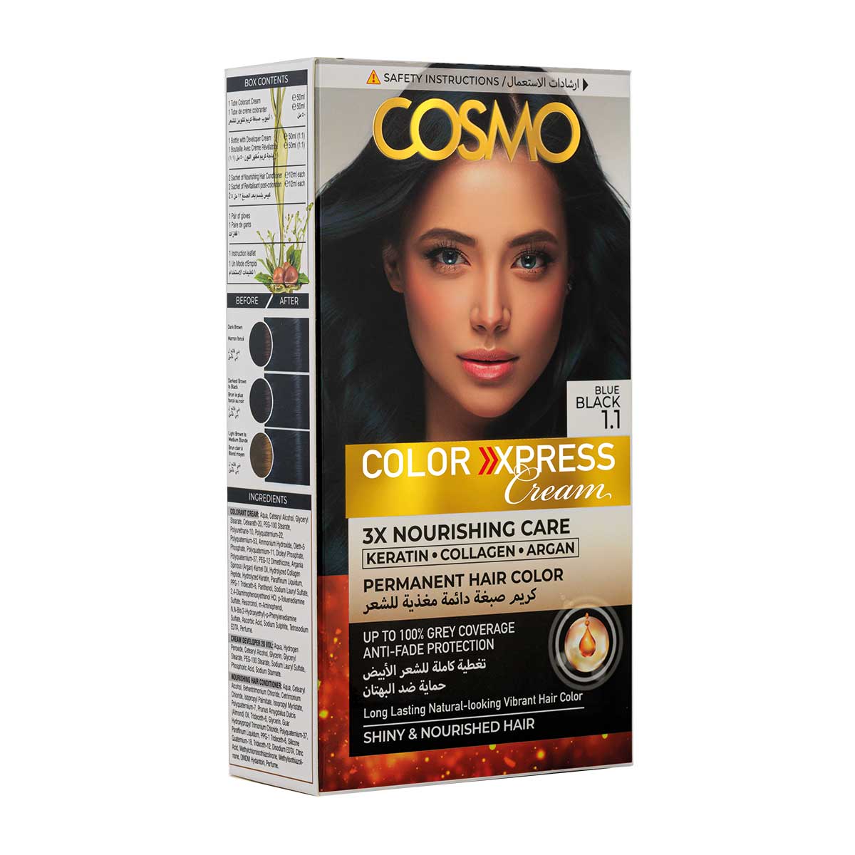 Permanent Hair Color Blue Black